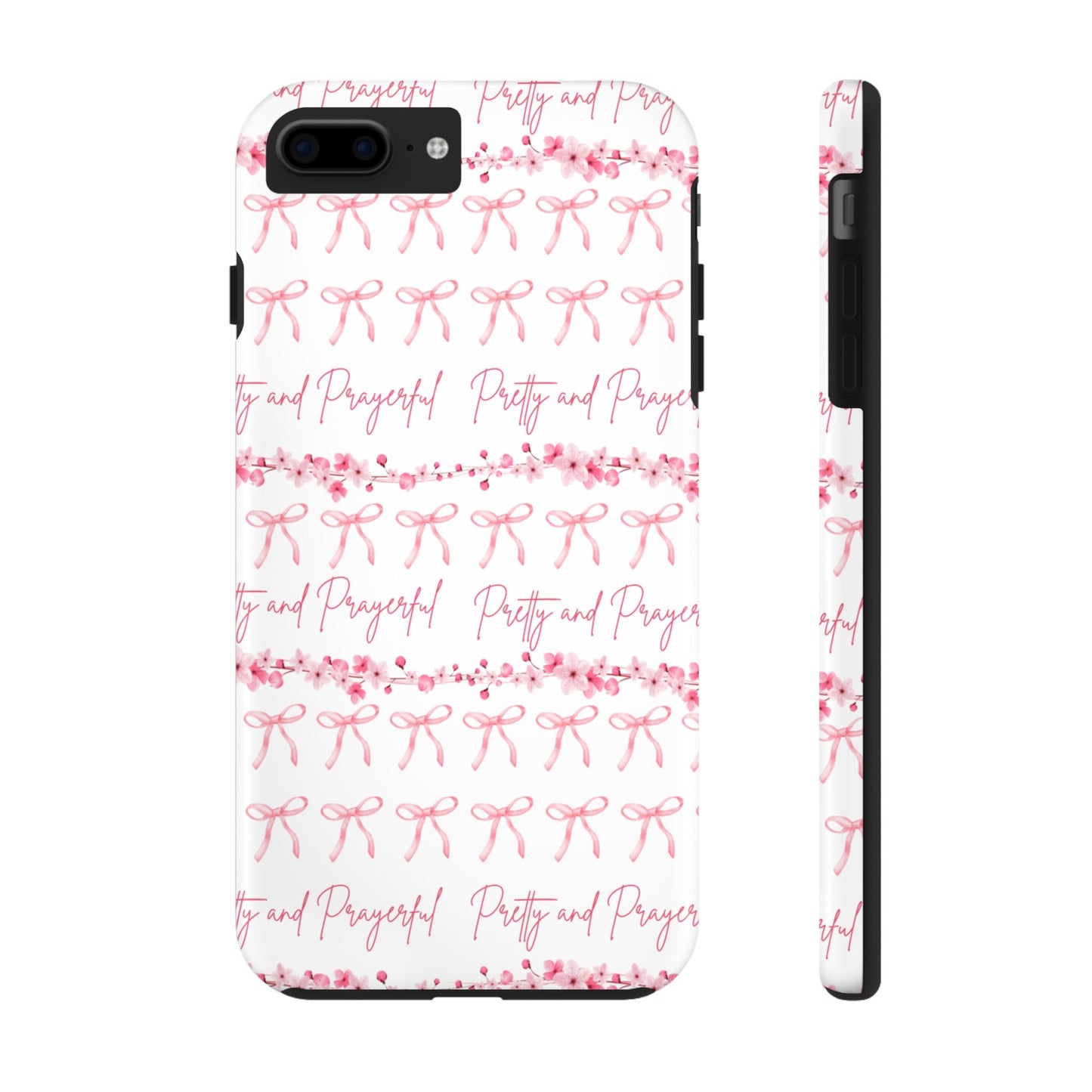Pretty and Prayerful Tough Phone Case - Inspirational Floral Design