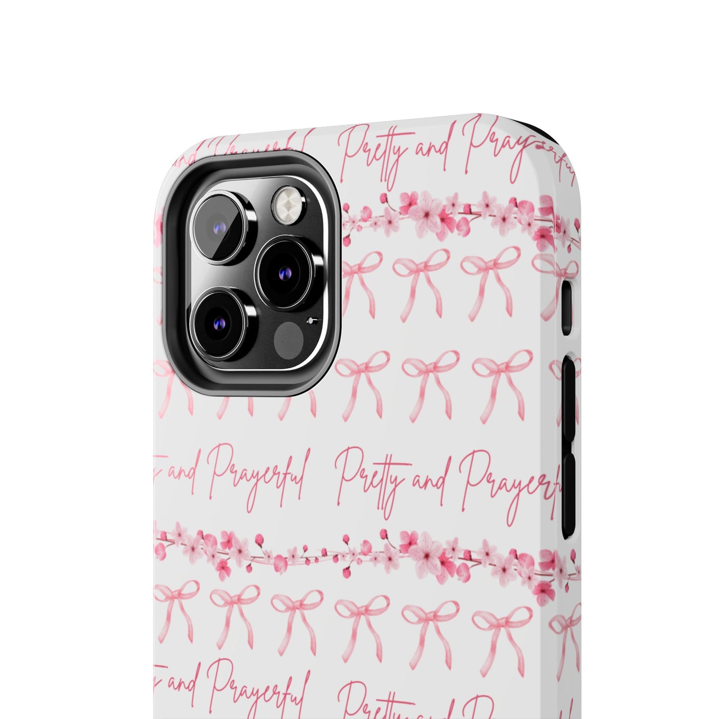 Pretty and Prayerful Tough Phone Case - Inspirational Floral Design