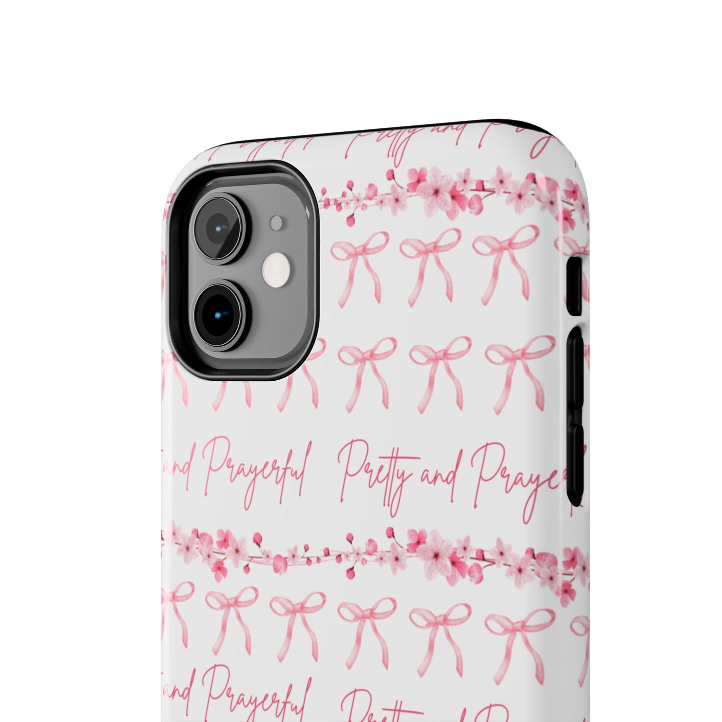 Pretty and Prayerful Tough Phone Case - Inspirational Floral Design