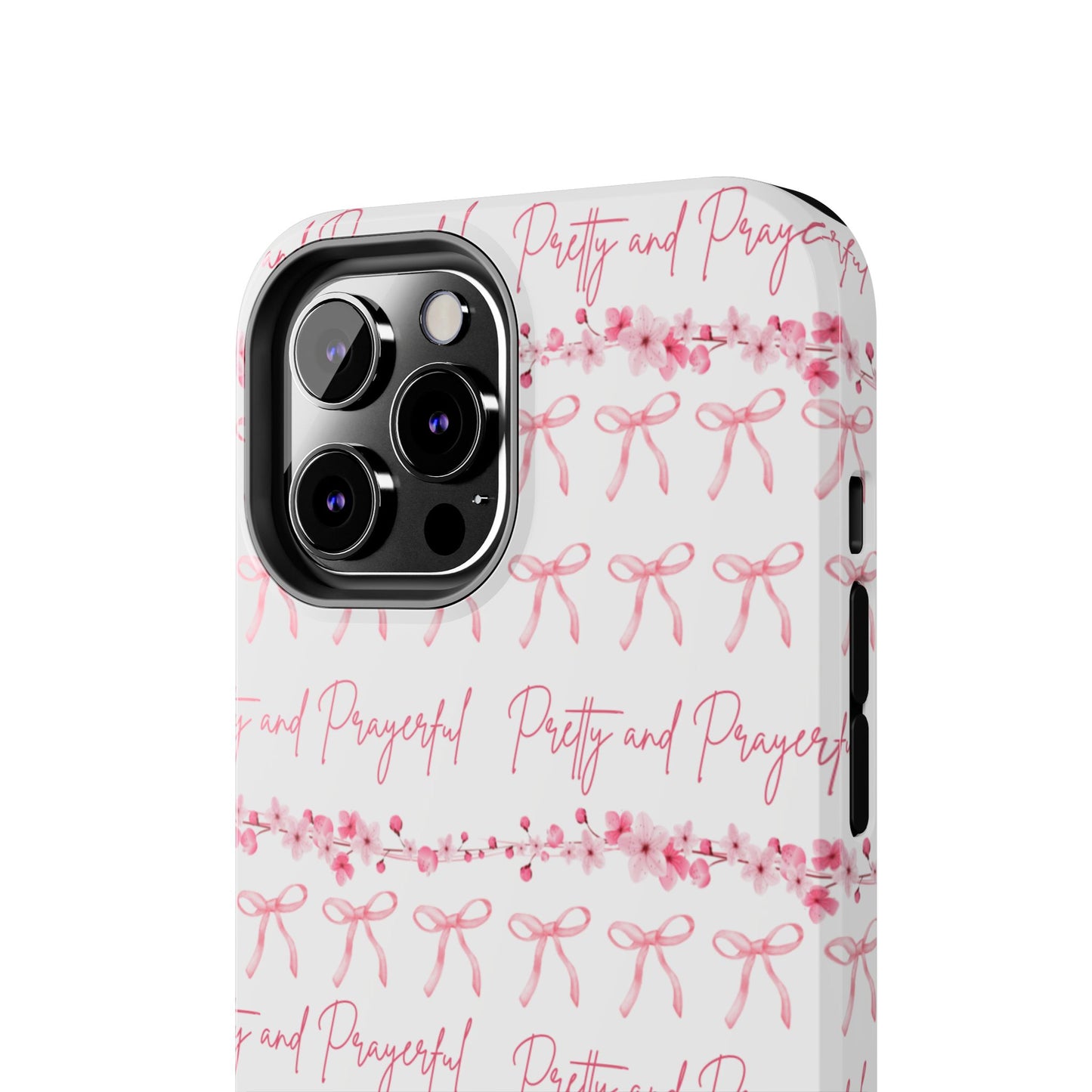 Pretty and Prayerful Tough Phone Case - Inspirational Floral Design