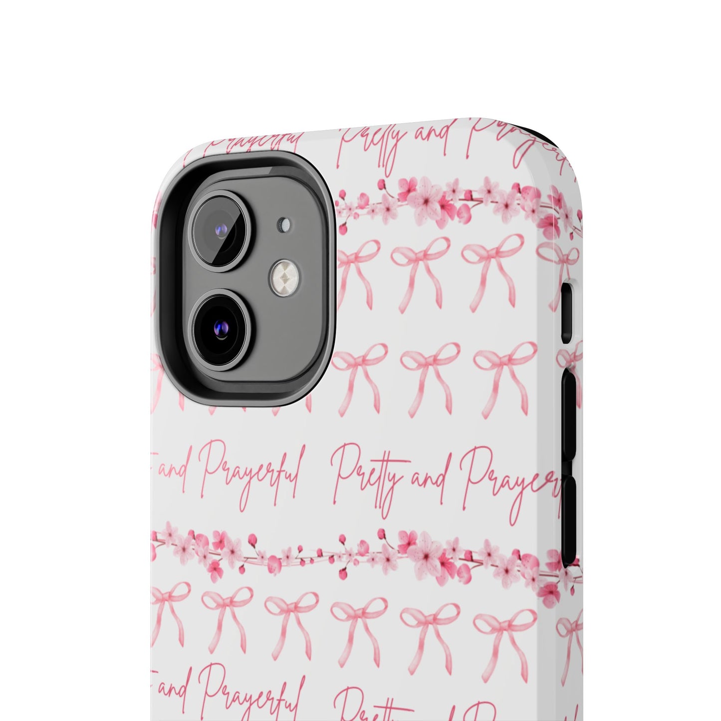 Pretty and Prayerful Tough Phone Case - Inspirational Floral Design