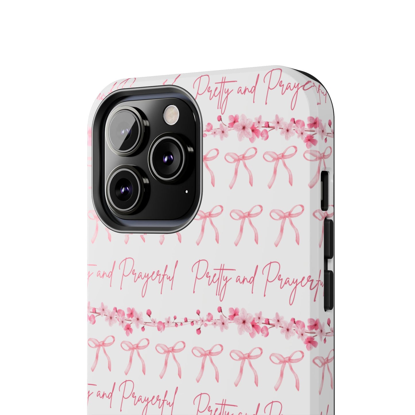 Pretty and Prayerful Tough Phone Case - Inspirational Floral Design